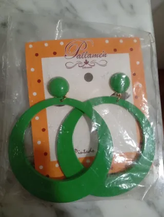 Pendientes Flamenca Pallamen Olivares Verdes