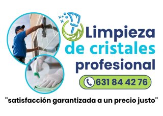 Servicio de limpieza de cristales.