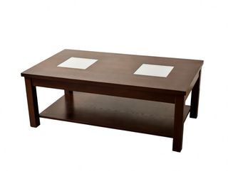 Mesa centro elevable madera y cristal