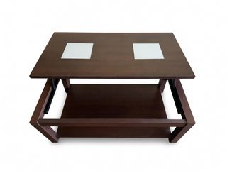 Mesa centro elevable madera y cristal