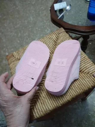 Zapatillas rosas con perro talla 36