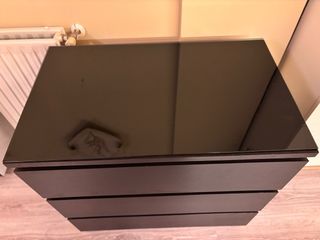 Cómoda Ikea Malm Negra/Marrón