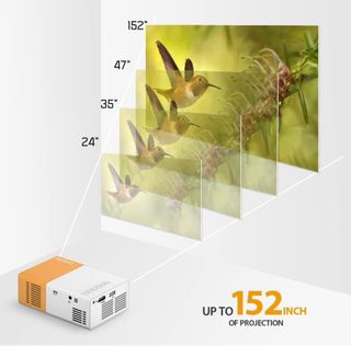 Miniproyector Vamvo Blanco y Naranja