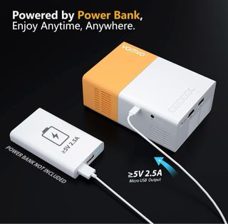 Miniproyector Vamvo Blanco y Naranja