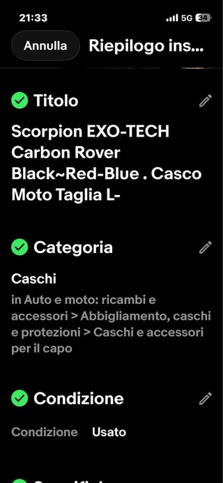 Scorpion EXO-TECH EVO CARBON Casco Moto