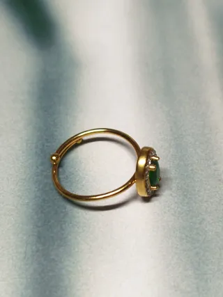 Anillo Diana Baño Oro con Circonitas