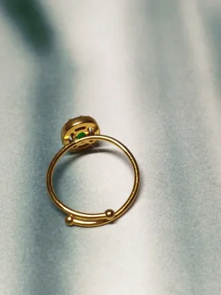 Anillo Diana Baño Oro con Circonitas