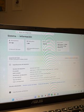 ASUS VivoBook 15 | RYZEN 7 | 512GB SSD | Win 11 Pr