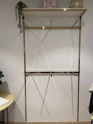 Estantería Tienda Acero Inoxidable Dorado