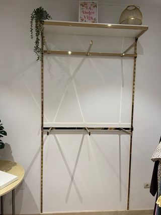 Estantería Tienda Acero Inoxidable Dorado