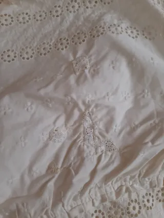 Colcha vintage cama 90 de algodón beige