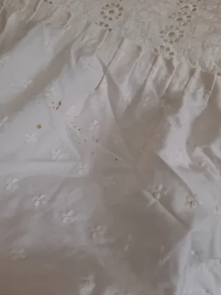 Colcha vintage cama 90 de algodón beige