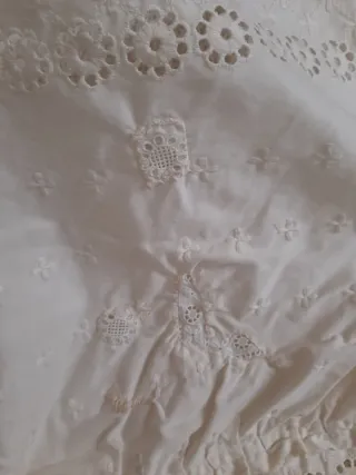 Colcha vintage cama 90 de algodón beige