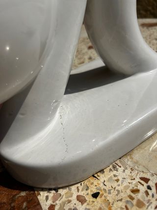 Macetero doble cerámica blanca forma bota