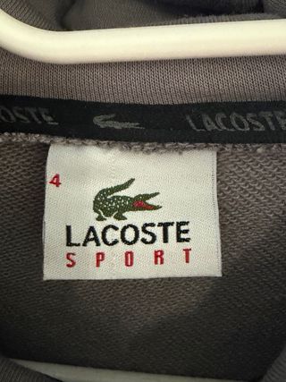 Felpa con cappuccio Lacoste grigia