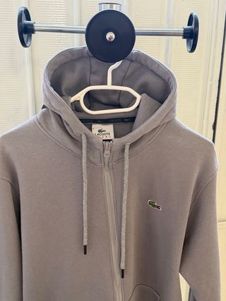 Felpa con cappuccio Lacoste grigia