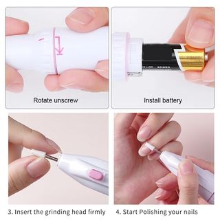 Pulidor de uñas eléctrico con accesorios