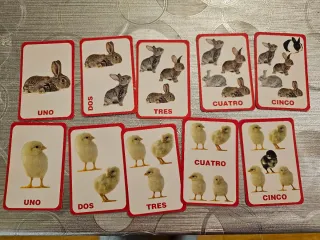Cartas Aprende a Contar. Animales y Oficios