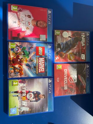 Lote Videojuegos PS4: FIFA, NBA, LEGO, Driveclub