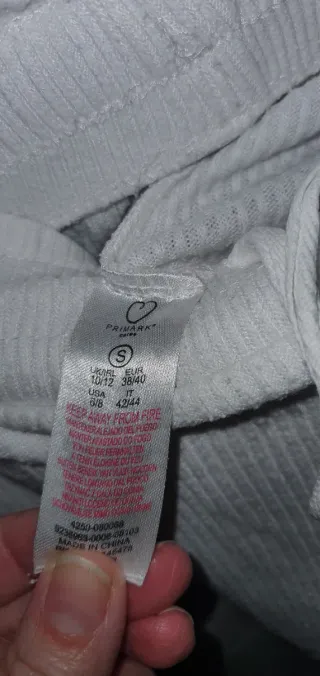 Conjunto Primark Pijama Punto Crudo Talla S