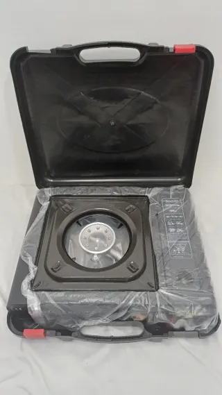 Hornillo portátil de gas NUEVO con maletín + bombo