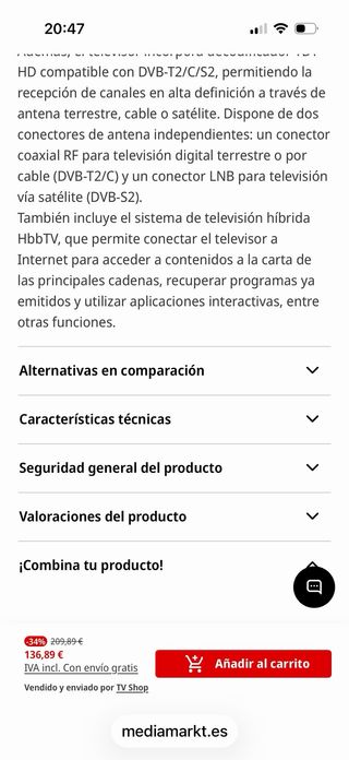 TD SYSTEMS M32C22TIZEN TV 32 Nuevo en Caja