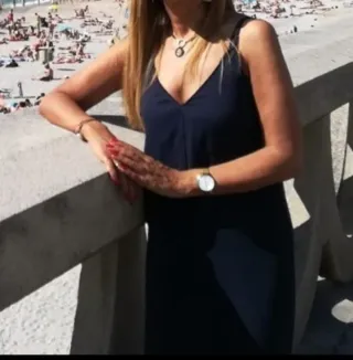 Vestido midi azul marino tirantes Talla S