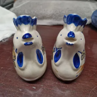 Coppia Brocche Gallo Ceramica Vintage