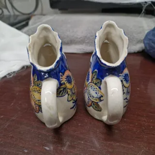 Coppia Brocche Gallo Ceramica Vintage