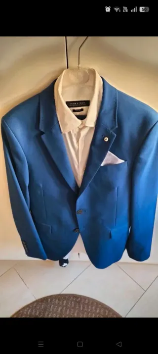 Completo elegante uomo Zara Man blu taglia M