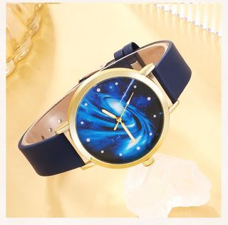 Conjunto Joyas y Reloj Mujer Azul