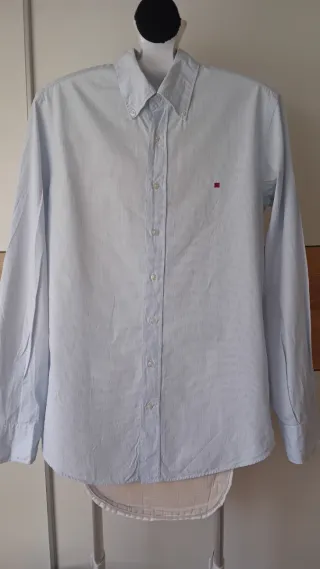 Camisa Rayas Finas Azul Purificación García