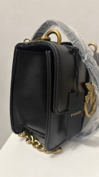 Borsa Pinko Love Birds Nera Pelle
