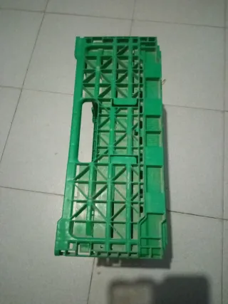 Caja de plástico plegable verde