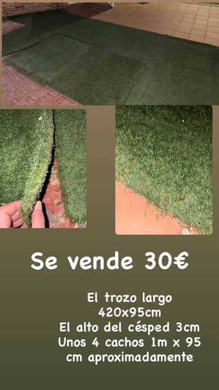 Césped artificial 420x95cm