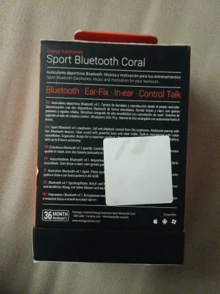 Auriculares Energy Sistem Sport Bluetooth Coral