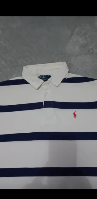Polo Ralph Lauren Rayas Azul Blanco