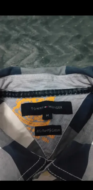 Camisa Tommy Hilfiger Cuadros Azul Blanco
