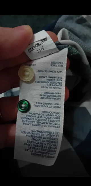 Camisa Tommy Hilfiger Cuadros Azul Blanco