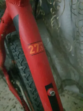 Bicicleta de montaña roja