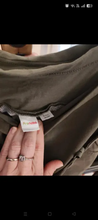 Pantaloni cargo premaman verdi