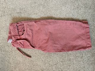 Pantaloni bimba Zara tela rosa