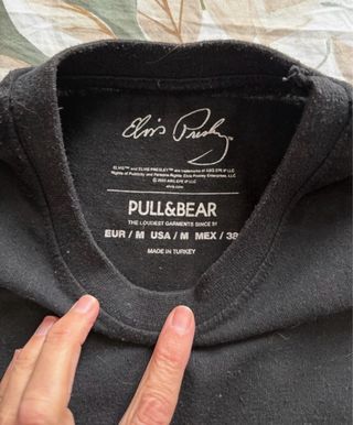 T-shirt Elvis Presley nera