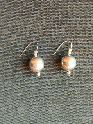 Pendientes Bola Plata Ley