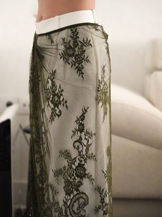 Sciarpa donna - Pareo con pizzo verde