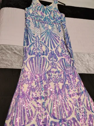 Vestido de fiesta lentejuelas multicolor