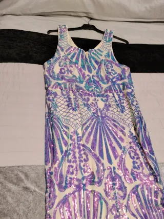 Vestido de fiesta lentejuelas multicolor