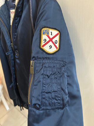 Giacca bomber St.Diego blu con cappuccio