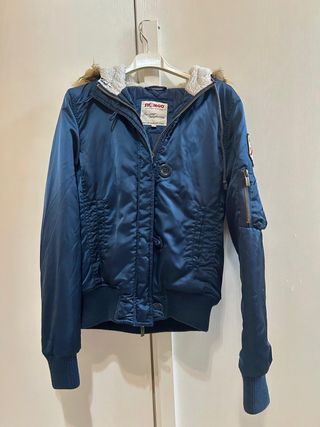 Giacca bomber St.Diego blu con cappuccio