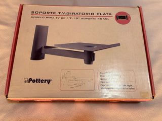 Soporte TV Giratorio Plata Pottery 17-19